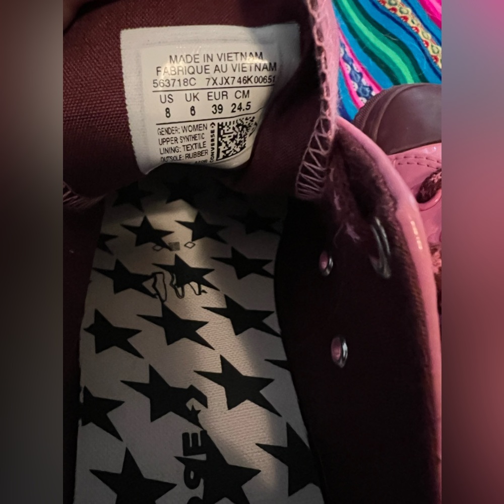 SOLD ELSEWHERE-CONVERSE X MILEY CYRUS PINK SIZE US 8 - Picture 6 of 7